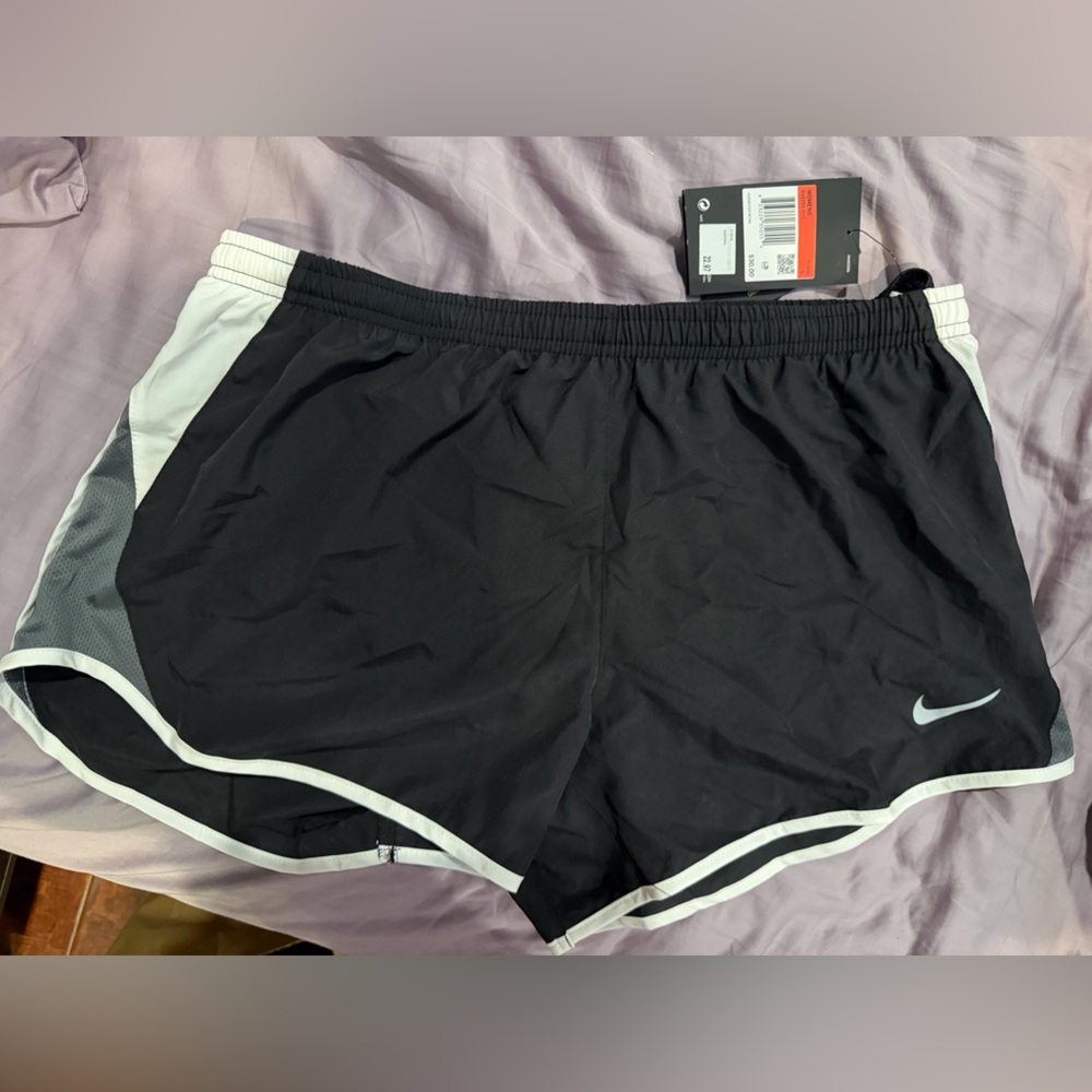 Nike Women’s Black Athletic Shorts with White Trim